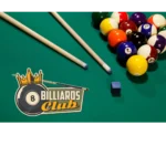 Billiard club hall with snooker and pool tables
